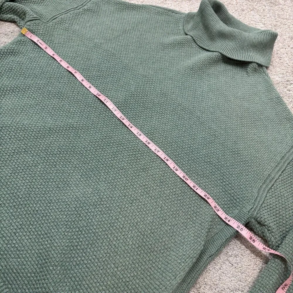 Free People Beach Green Hailee Oversized Turtleneck Sweater Size M